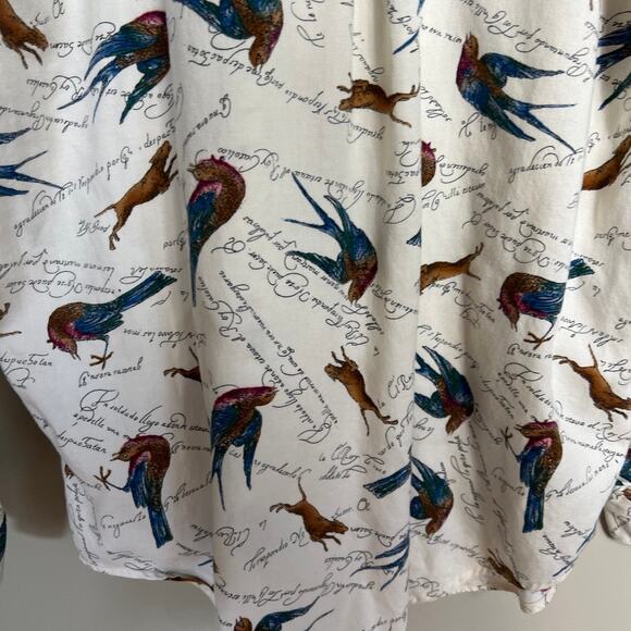 Vintage Dockers 90s Gorpcore Pheasant Hunting Dog Long Sleeve Shirt Women Medium - Picture 6 of 8